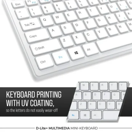Lapcare Usb Wired Keyboard D-Lite -Silver 87 Key Mini Multimedia