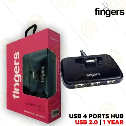 Fingers 4 Port USB HUB Quadrant U2.0
